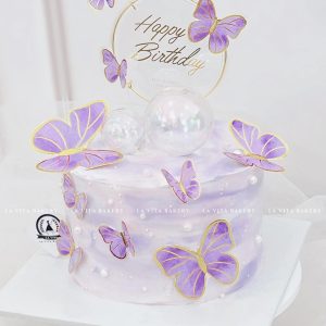 Violet Butterfly Cake